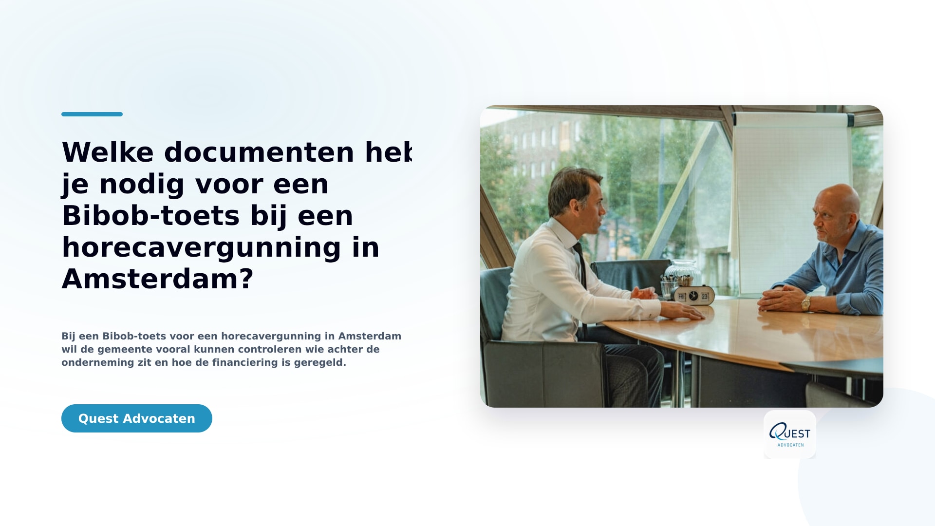 Welke documenten heb je nodig voor een Bibob-toets bij een horecavergunning in Amsterdam?