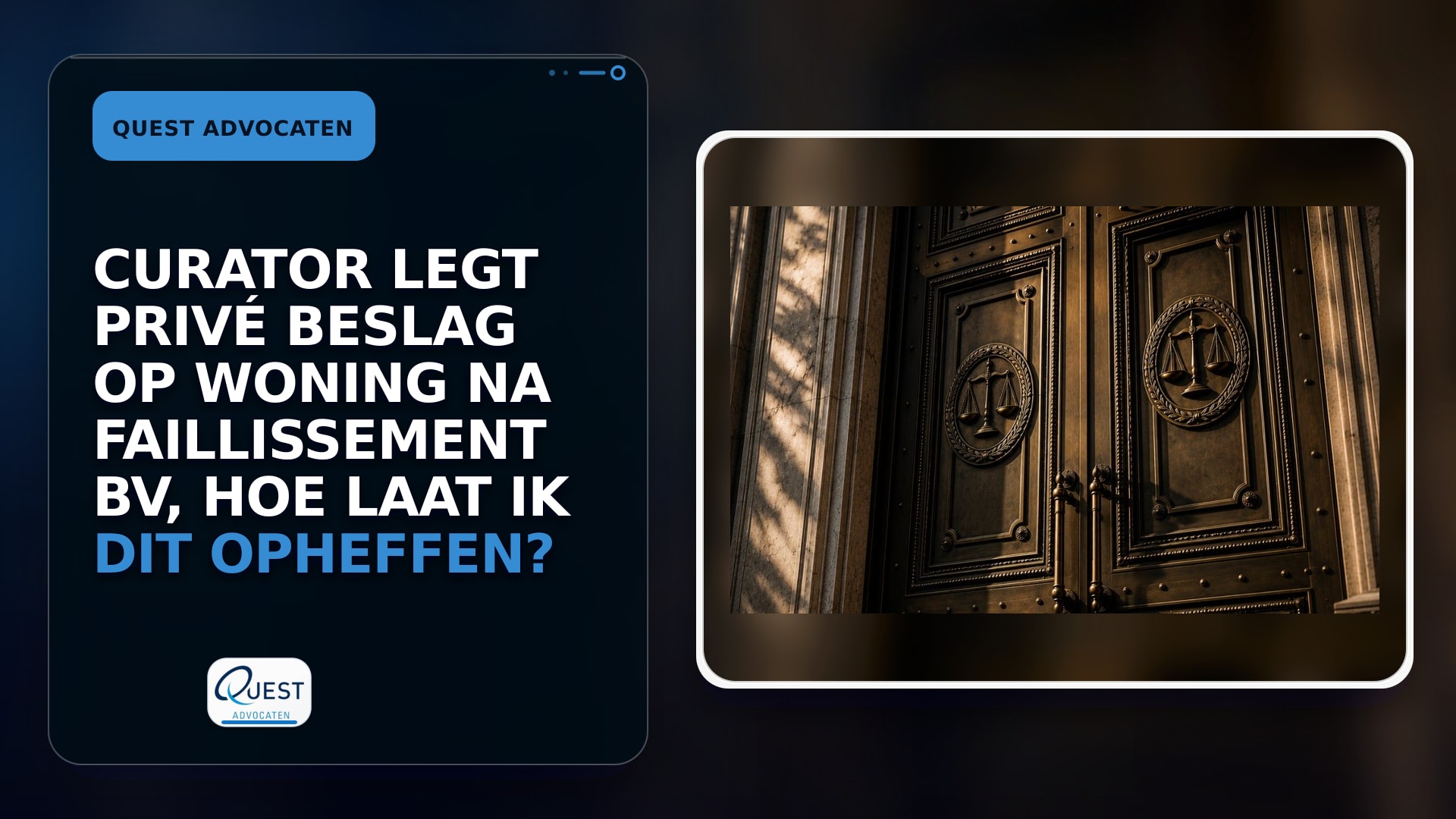 Curator legt privé beslag op woning na faillissement BV, hoe laat ik dit opheffen?