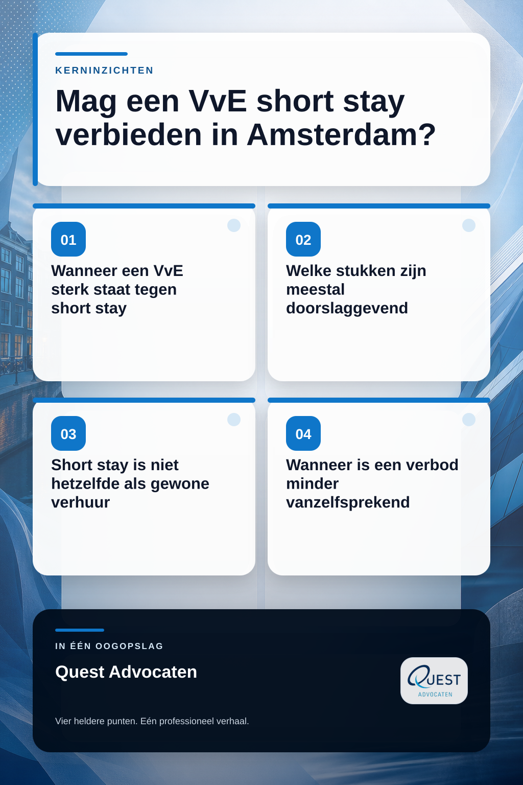 Mag een VvE short stay verbieden in Amsterdam? infographic