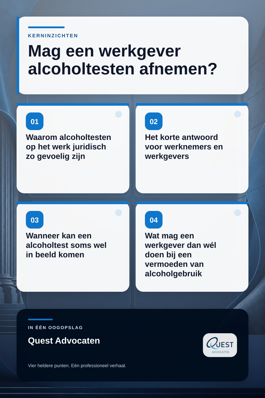 Mag een werkgever alcoholtesten afnemen? infographic