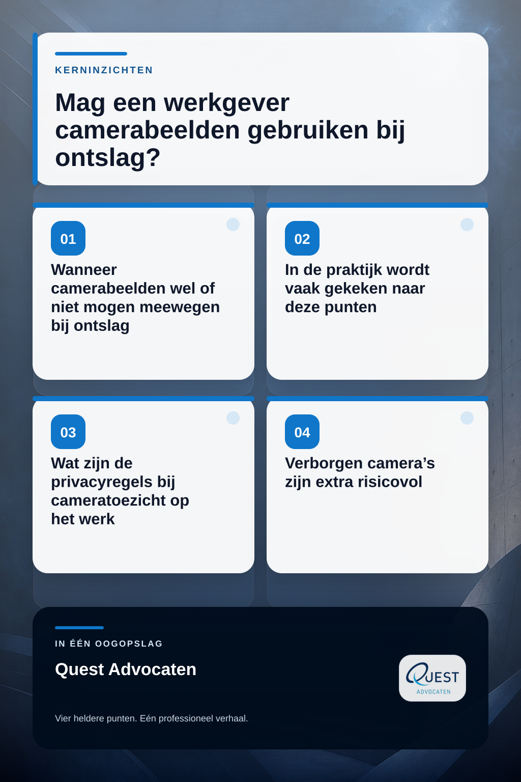 Mag een werkgever camerabeelden gebruiken bij ontslag? infographic