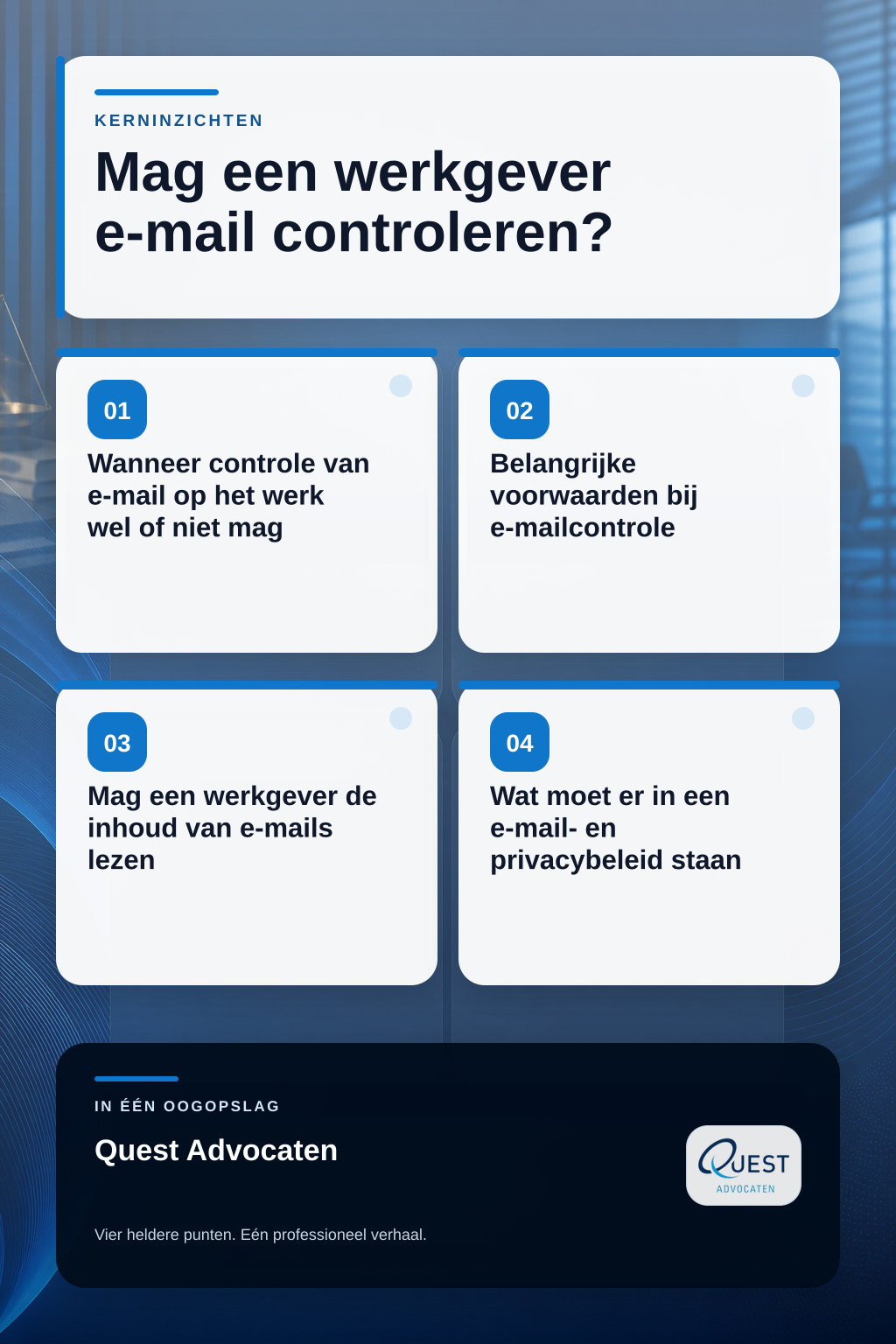Mag een werkgever e-mail controleren? infographic