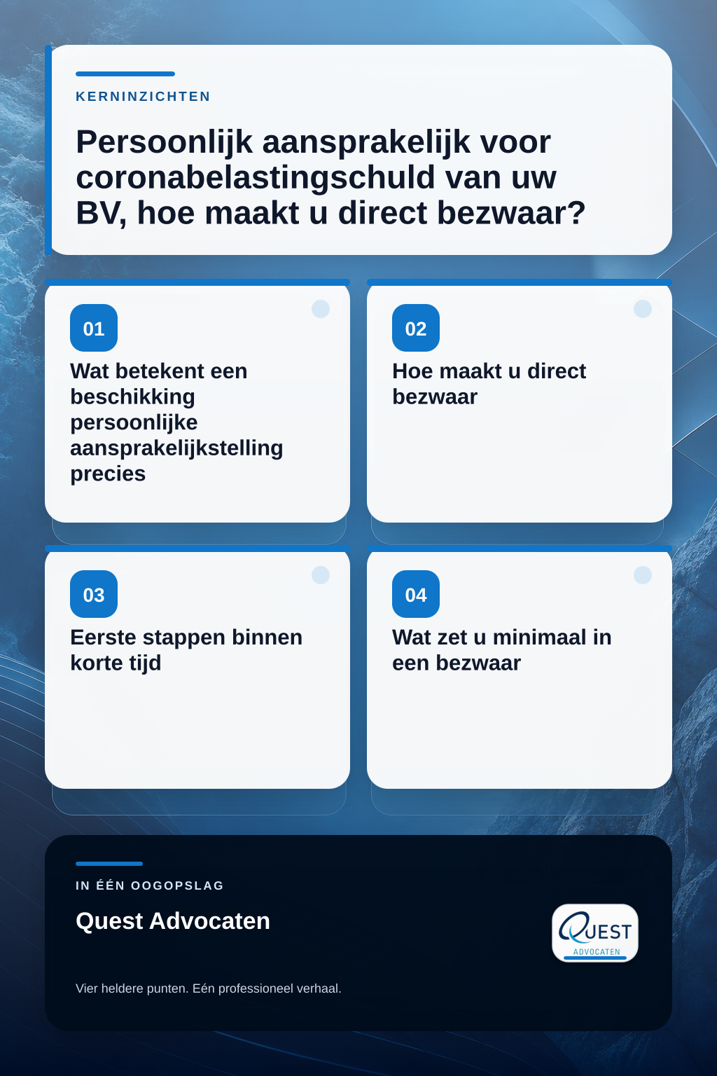 Persoonlijk aansprakelijk voor coronabelastingschuld van uw BV, hoe maakt u direct bezwaar? infographic
