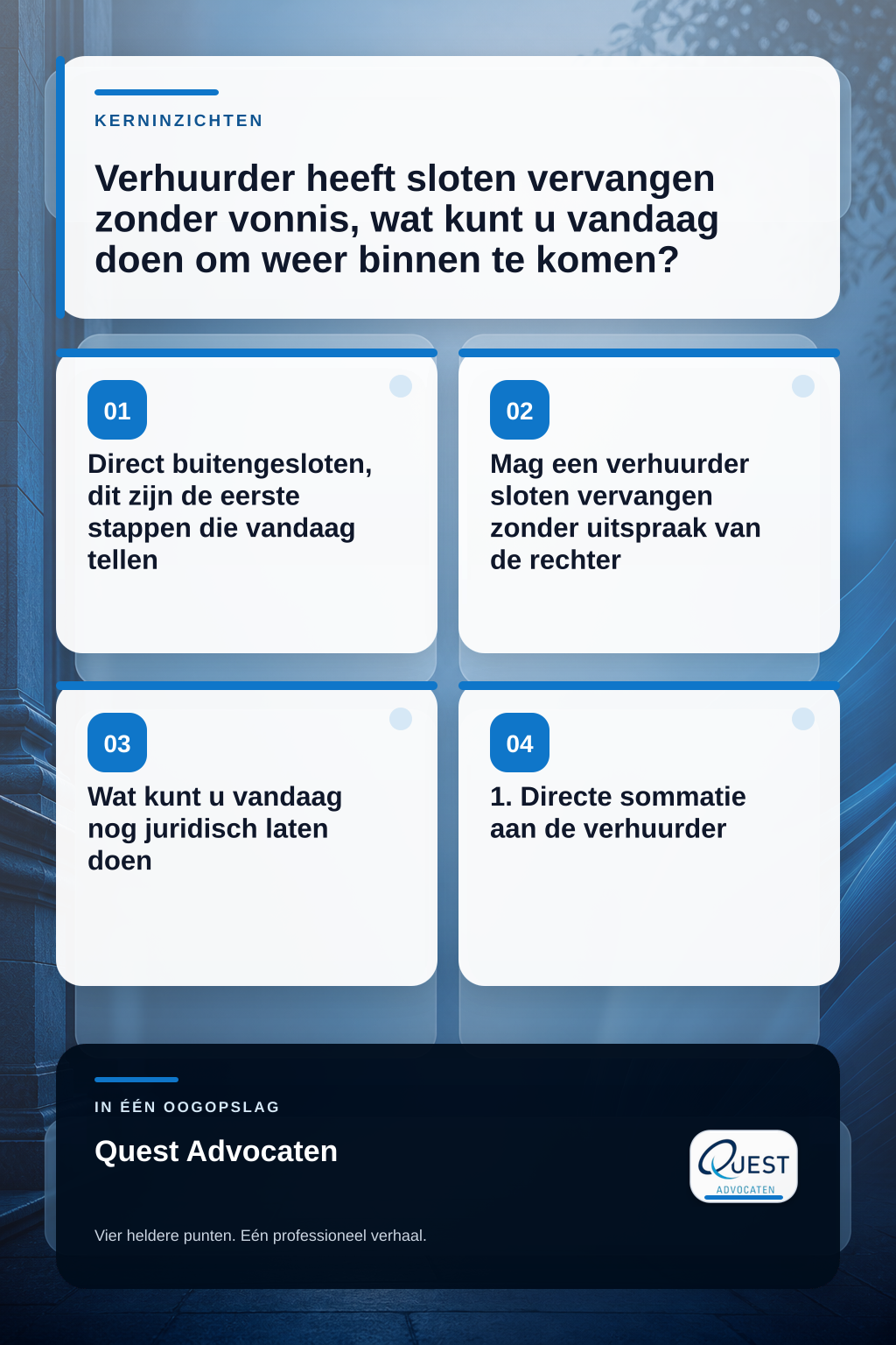 Verhuurder heeft sloten vervangen zonder vonnis, wat kunt u vandaag doen om weer binnen te komen? infographic