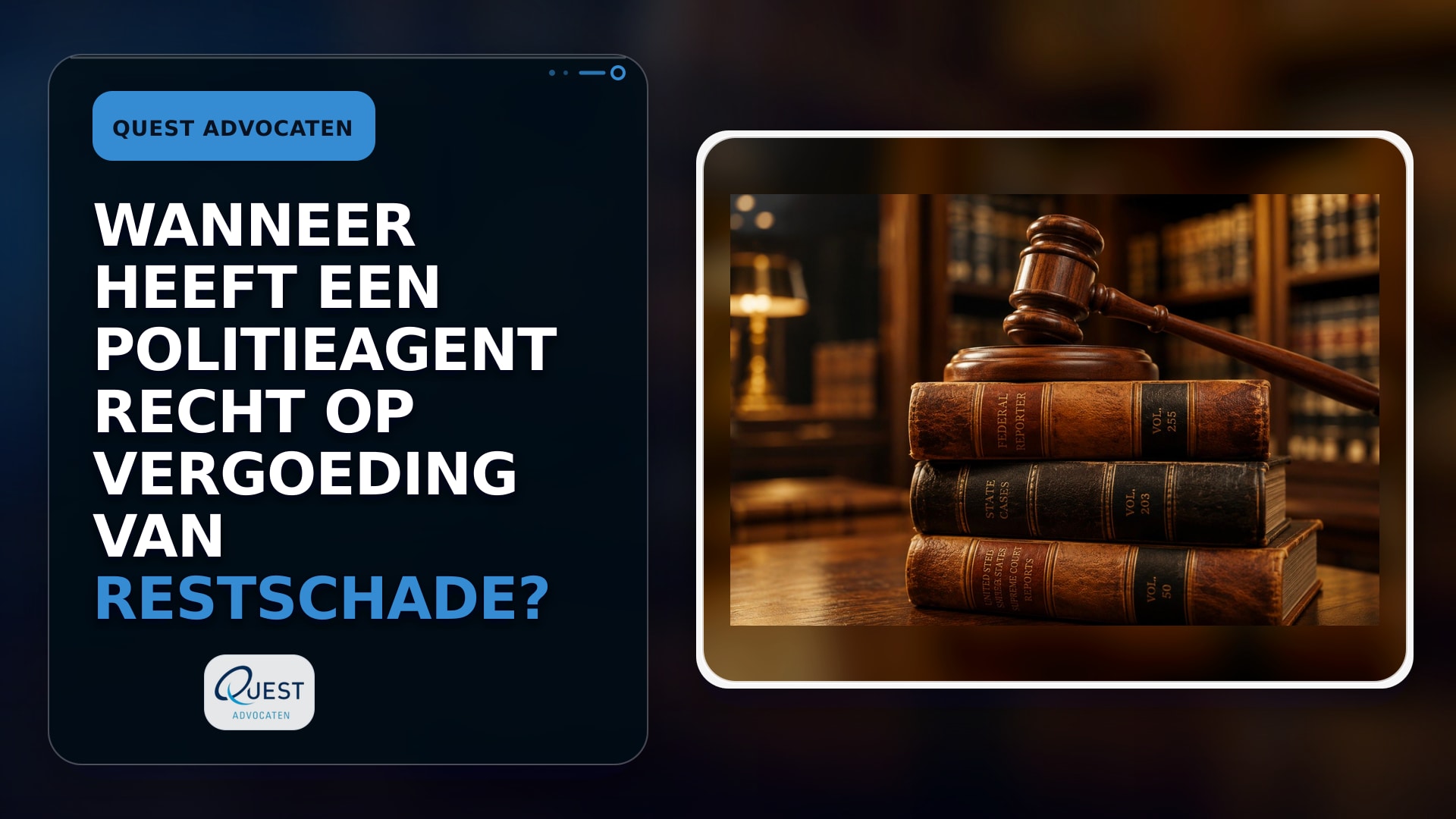 Wanneer heeft een politieagent recht op vergoeding van restschade?