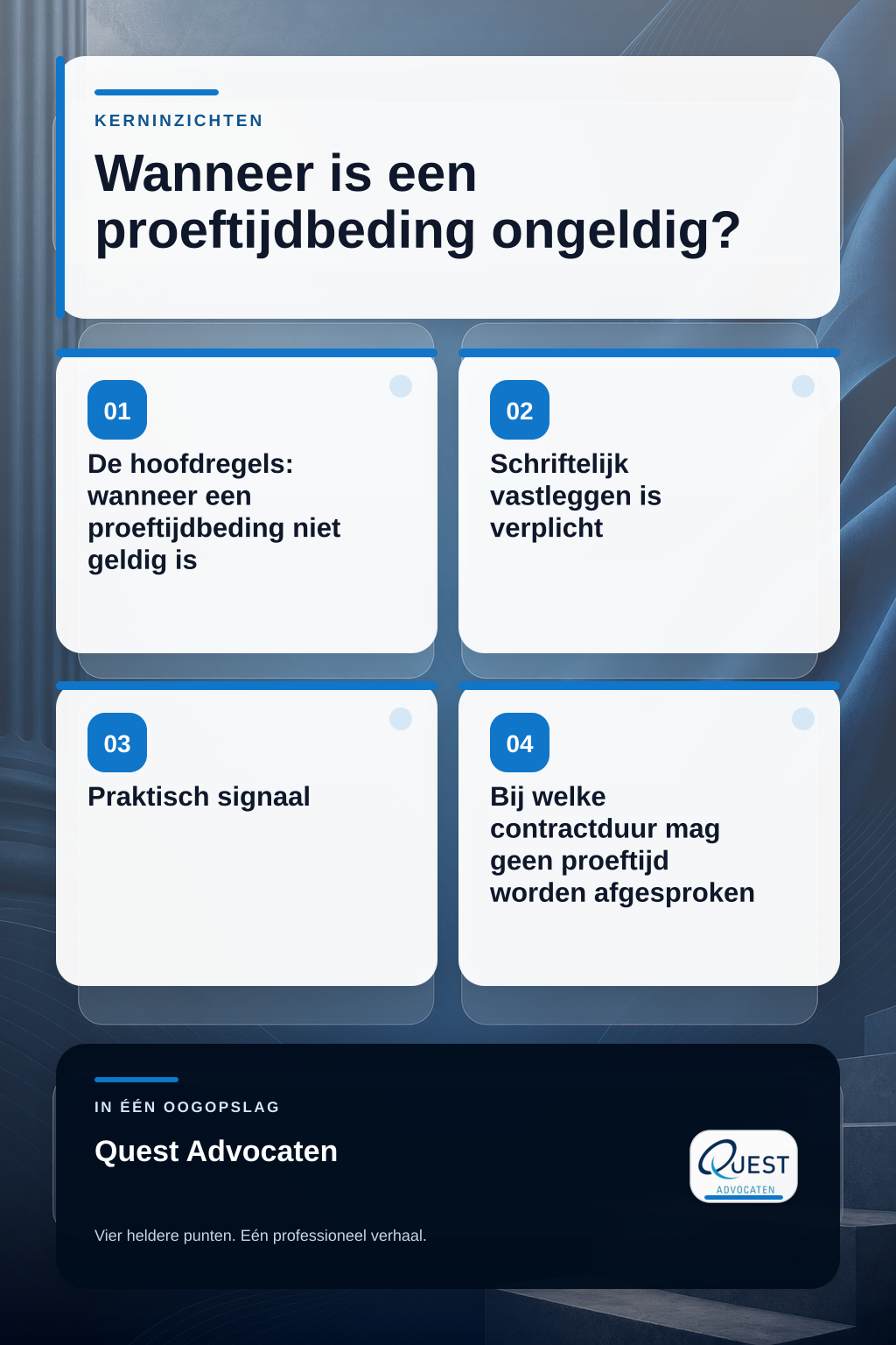 Wanneer is een proeftijdbeding ongeldig? infographic