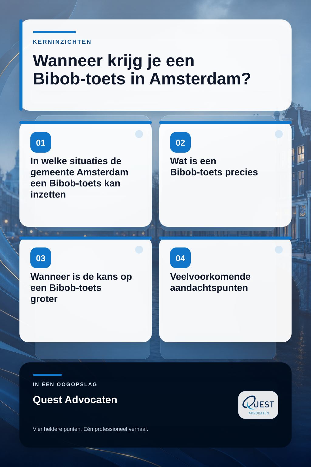Wanneer krijg je een Bibob-toets in Amsterdam? infographic