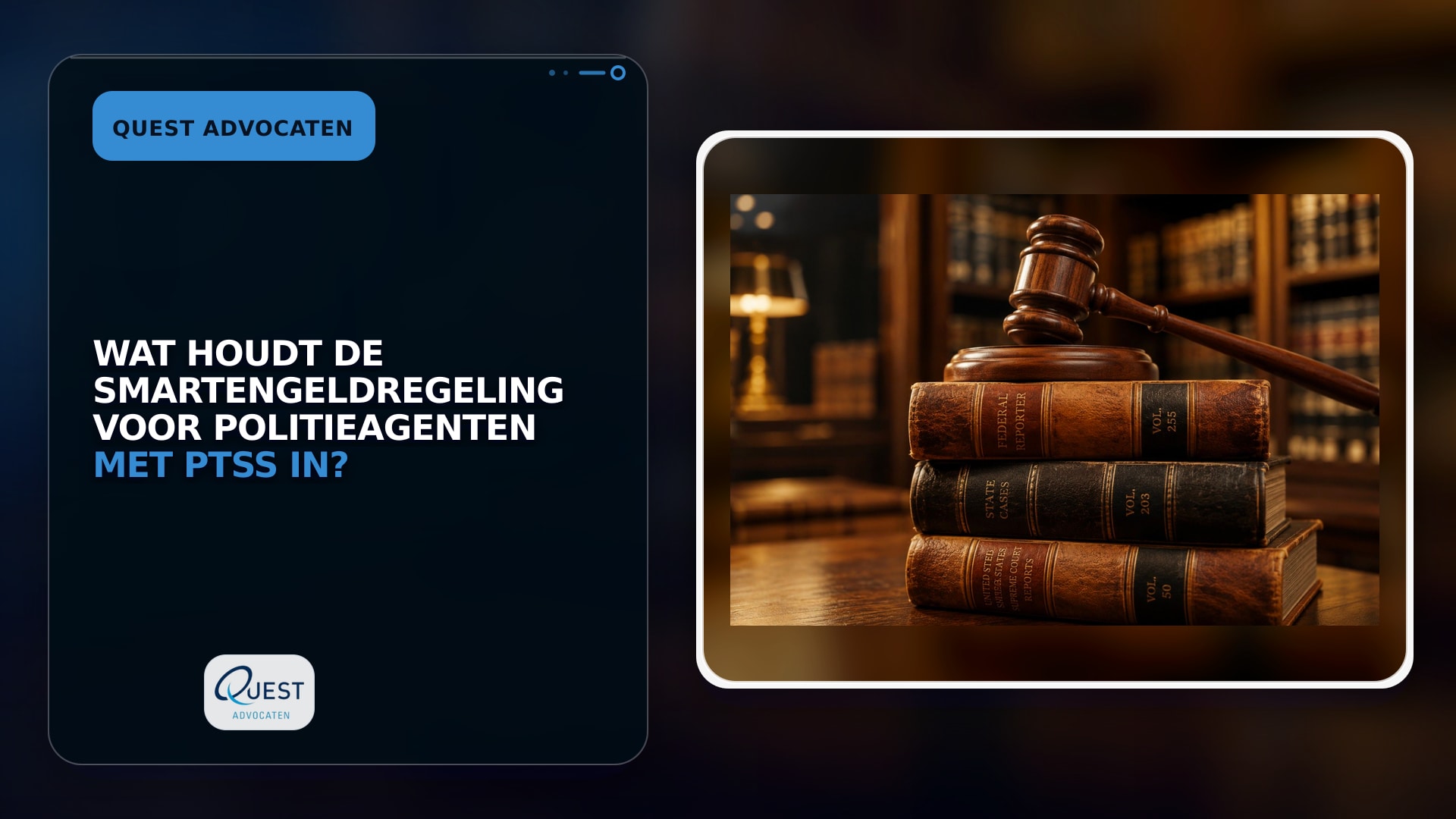 Wat houdt de smartengeldregeling voor politieagenten met PTSS in?