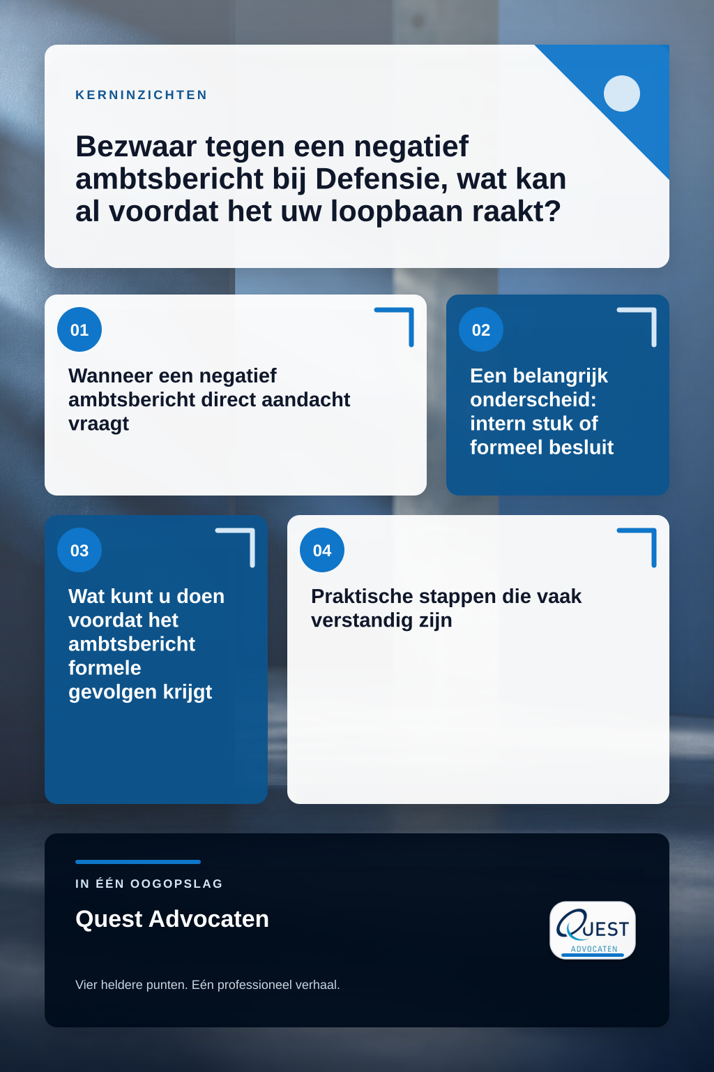 Bezwaar tegen een negatief ambtsbericht bij Defensie, wat kan al voordat het uw loopbaan raakt? infographic