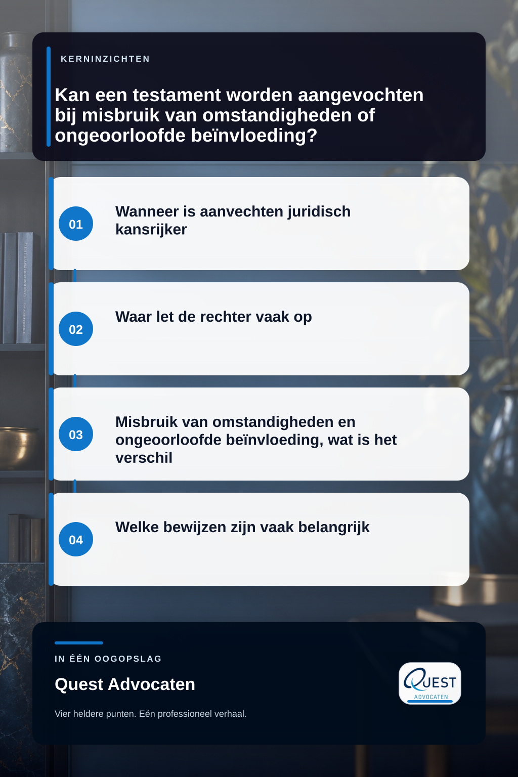 Kan een testament worden aangevochten bij misbruik van omstandigheden of ongeoorloofde beïnvloeding? infographic