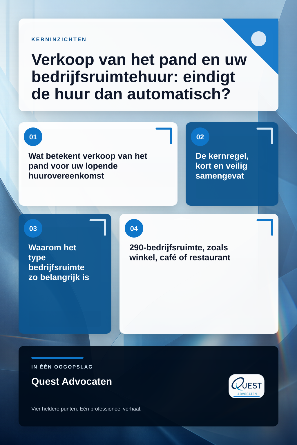 Verkoop van het pand en uw bedrijfsruimtehuur: eindigt de huur dan automatisch? infographic