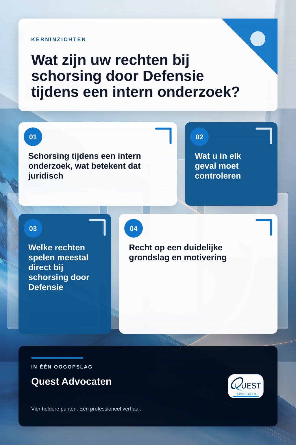 Wat zijn uw rechten bij schorsing door Defensie tijdens een intern onderzoek? infographic