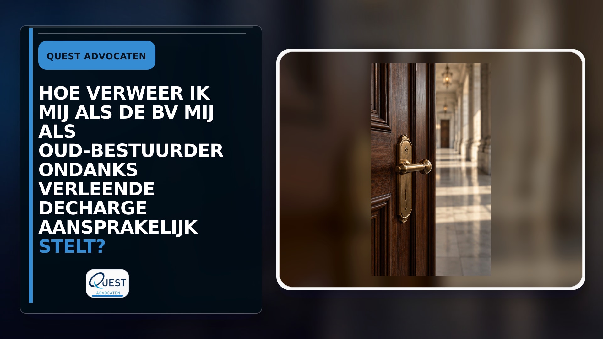 Hoe verweer ik mij als de bv mij als oud-bestuurder ondanks verleende decharge aansprakelijk stelt?