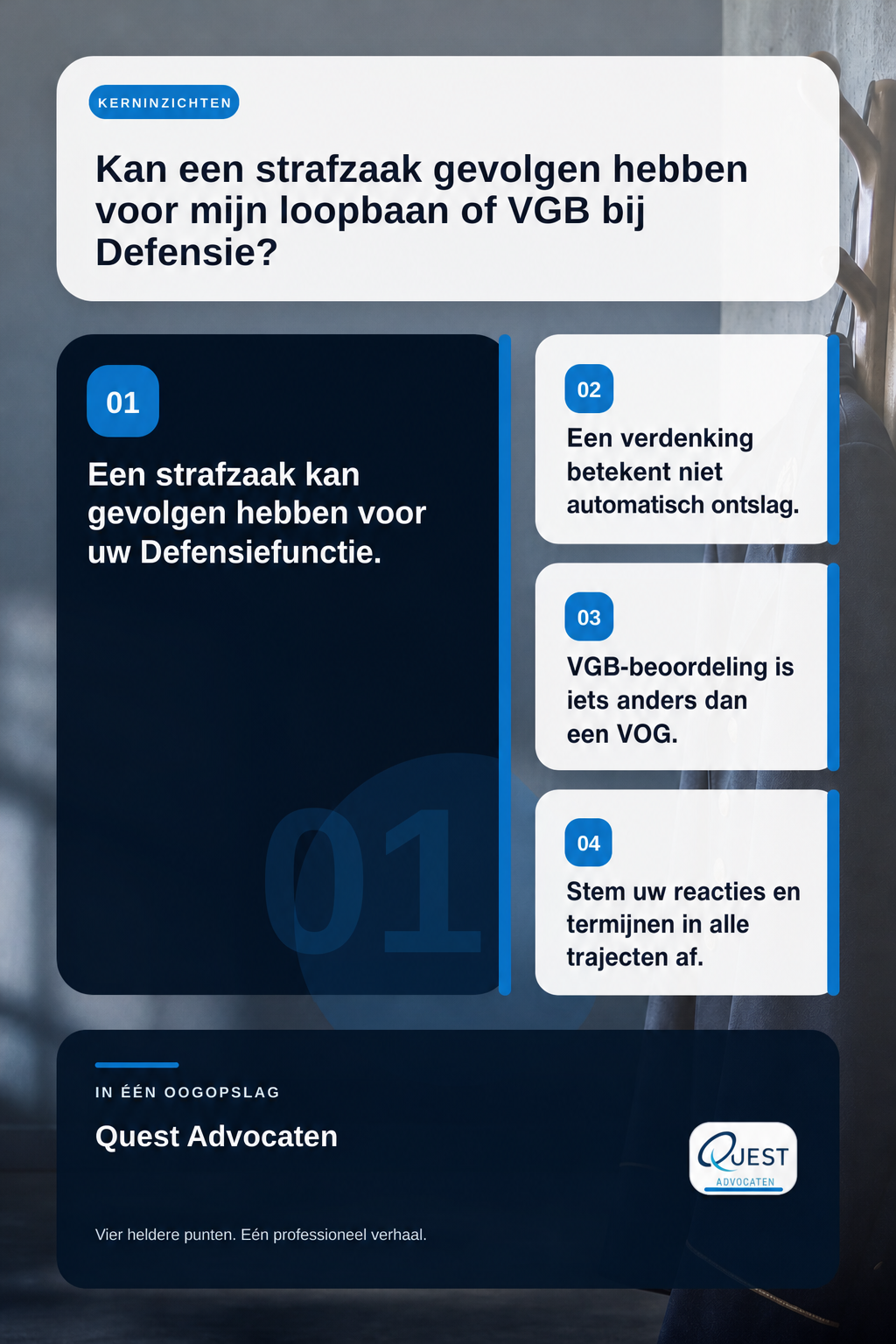Kan een strafzaak gevolgen hebben voor mijn loopbaan of VGB bij Defensie? infographic