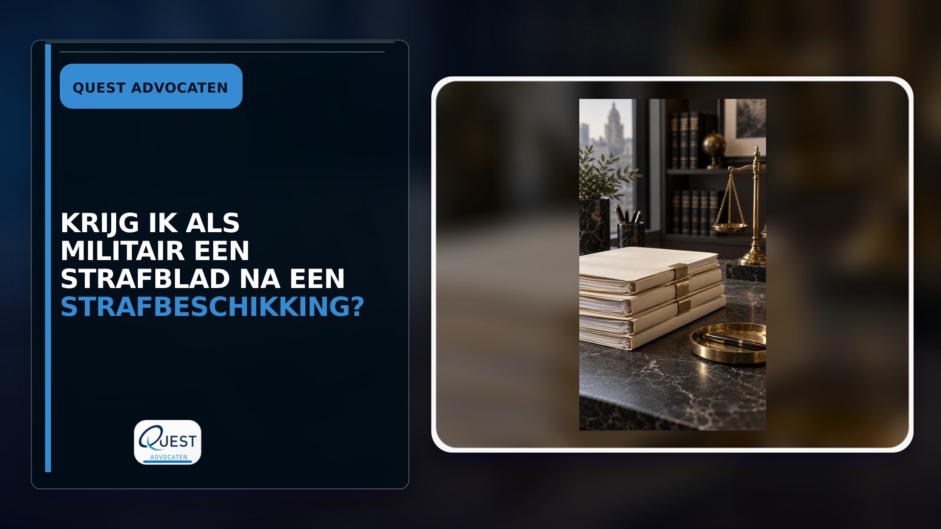Krijg ik als militair een strafblad na een strafbeschikking?